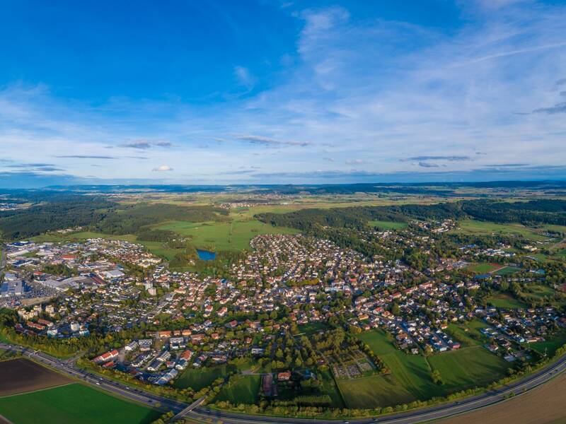 Luft von der Gesamtstadt 