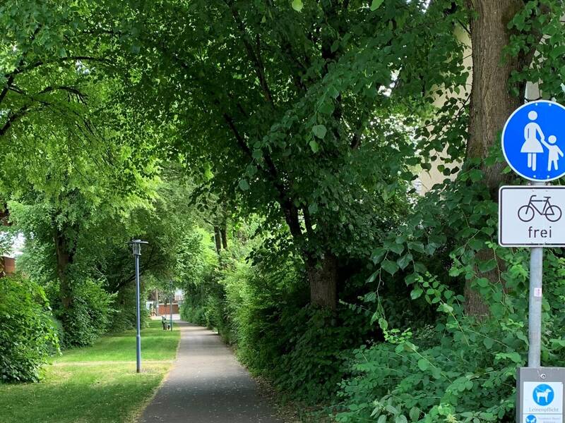 Grünring Fußweg mit Radfahrer frei