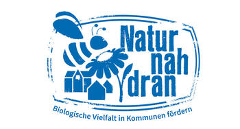 Logo mit einer Biene und Blume